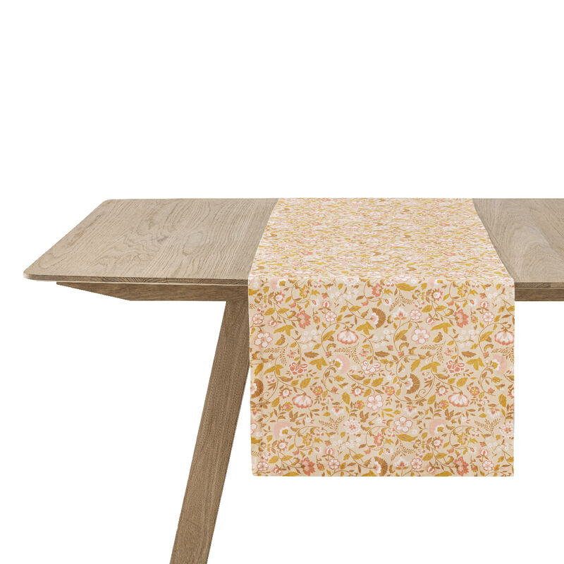 Chemin de table Bohème Beige 50x150 50% coton - 50% lin, , hi-res
